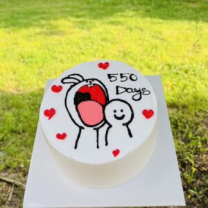 bánh kem vẽ hình chú thỏ