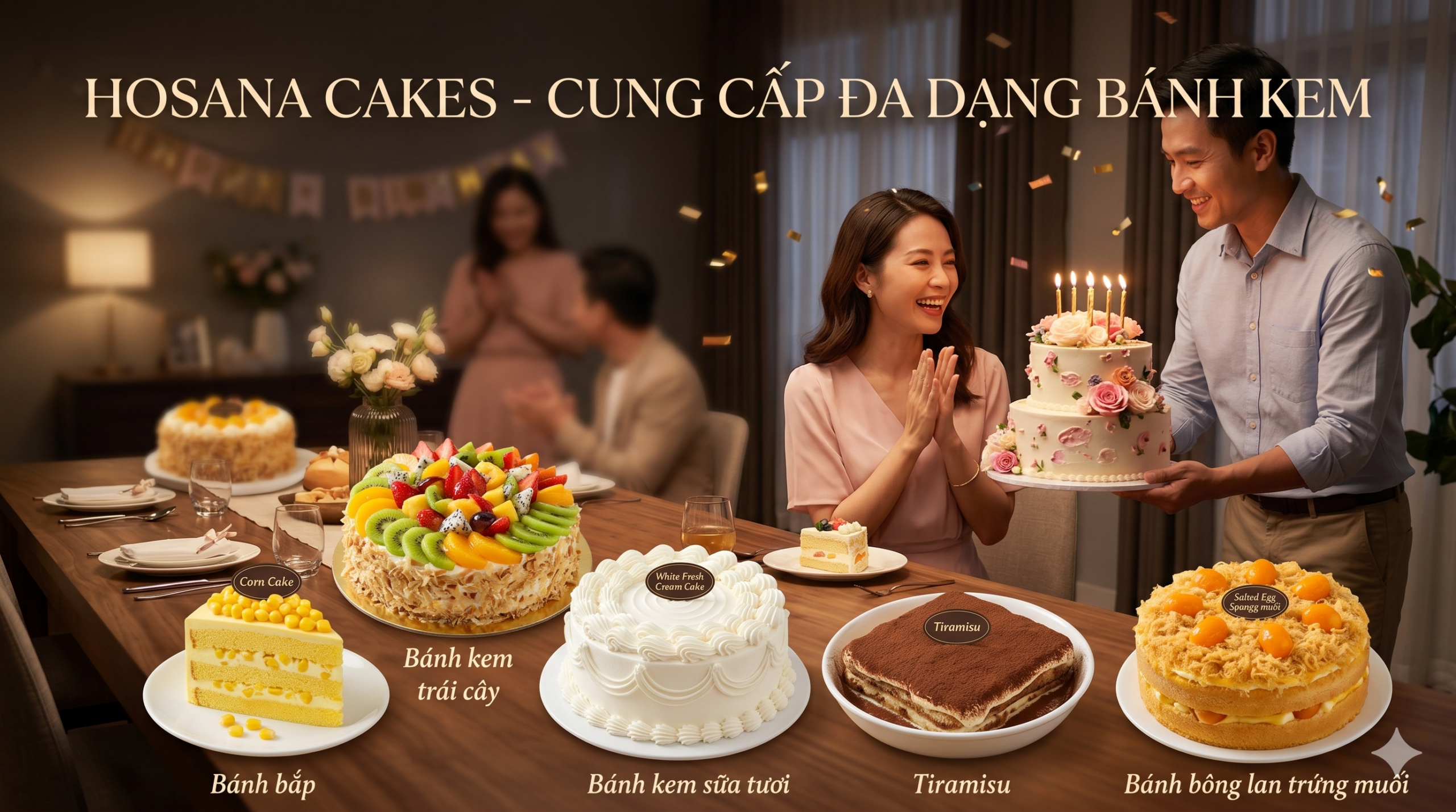 HOSANA CAKES CUNG CẤP DA DẠNG BÁNH KEM