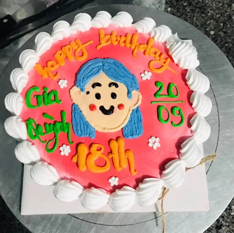 banh kem tao hinh co gai de thuong