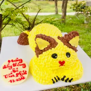 mau banh kem chu meo vang 3d